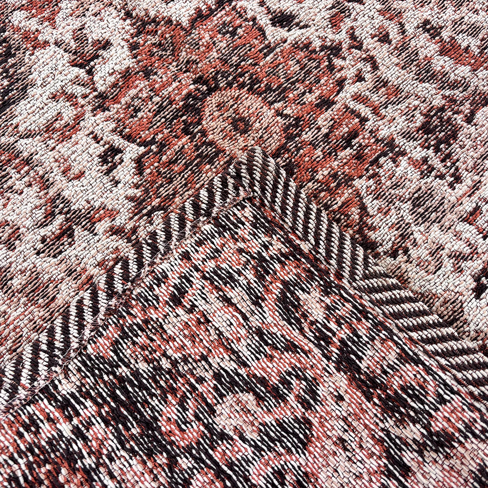 Handmade Red And Multicolor Synthetic Fibre Vintage Dhurrie